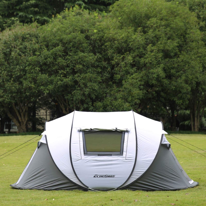 EchoSmile Instant Pop Up Camping Tent, 2/4/6 Person, Easy Setup Tent, Water Resistant Dome, Portable with Carry Bag - Image 2